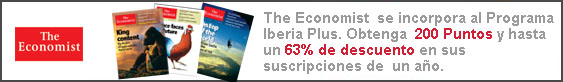 The Economist se incorpora al Programa Iberia PLus. Obtenga 200 Puntos y hasta un 63% de descuento en sus suscripciones de un ao.