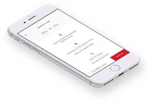 Booking management process Animation showing the booking management steps on the app