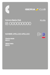 Iberia Club Plata Digital Card